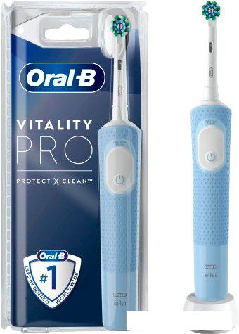Электрическая зубная щетка Oral-B Vitality Pro D103.413.3 Protect X Clean Vapor Cross Action (голубой)