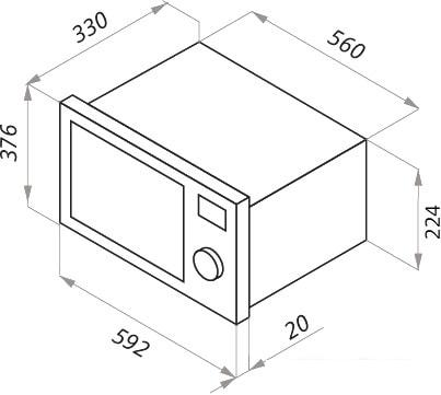 Микроволновая печь MAUNFELD JBMO.20.5GRBG