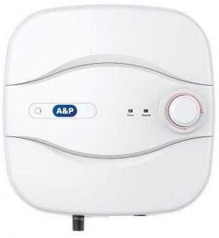Накопительный электрический водонагреватель над мойкой A&P 310-15A