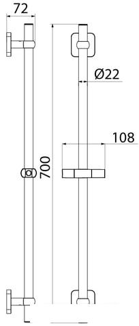 Душевая штанга IDDIS Bild BIL7000i17