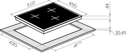 Варочная панель MAUNFELD EVI.453-BK