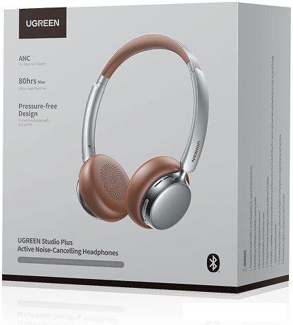 Наушники Ugreen Studio Plus HP207 (серебристый/коричневый)
