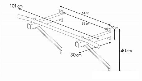 Турник Polini Kids Sport Pulse Basic (белый)