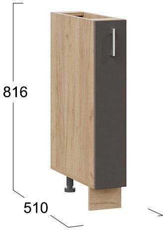 Шкаф напольный Трия Габриэлла 1Н15К (дуб крафт золотой/муссон)