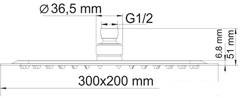 Верхний душ Wasserkraft A069