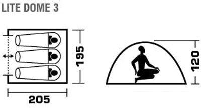 Треккинговая палатка Jungle Camp Lite Dome 3 (зеленый/серый)
