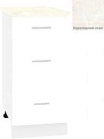Шкаф напольный Кортекс-мебель Корнелия Лира НШ40р3ш (белый/королевский опал) Шкаф напольный Кортекс-мебель Корнелия Лира НШ40р3ш (белый/королевский опал)