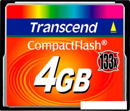 Карта памяти Transcend 133x CompactFlash 4 Гб (TS4GCF133)
