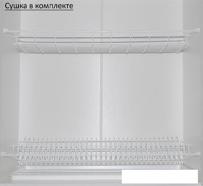 Готовая кухня ЭлиГард Виктория 1.7 (белый/рамка дуб венге/белый)