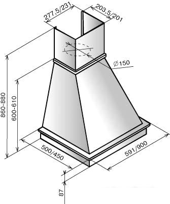 Кухонная вытяжка Elikor Вилла 60П-650-П3Л (белый/дуб неокрашенный)