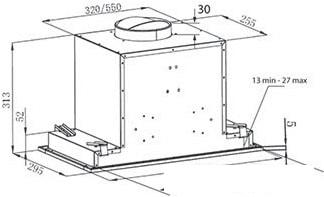 Кухонная вытяжка Krona Selina Glass 600 S (белый)