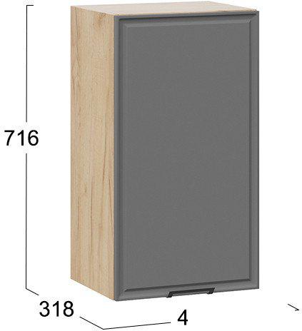 Шкаф навесной Трия Белладжио 1В4 (дуб крафт золотой/софт графит)