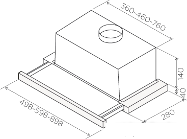 Кухонная вытяжка Jetair Orion LX/GR/F/60/VT (PRF0099876)