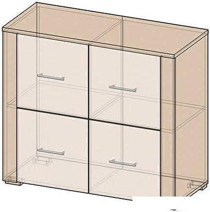 Комод Интерлиния Коламбия КЛ-11 (дуб венге/дуб серый)
