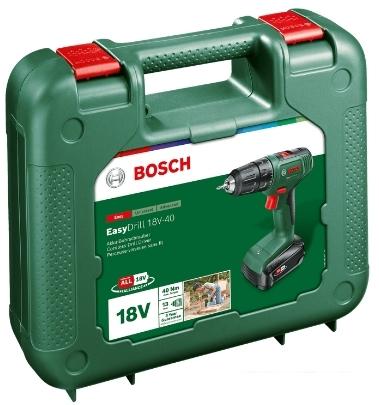 Дрель-шуруповерт Bosch EasyDrill 18V-40 06039D8004 (с 1-им АКБ, кейс)