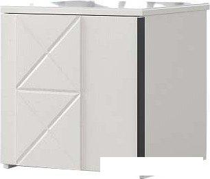 Тумба КМК Мебель 1Д Агата КМК 1001.2 (белый текстурный/дуб полярный)