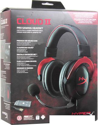 Наушники с микрофоном HyperX Cloud II (красный)