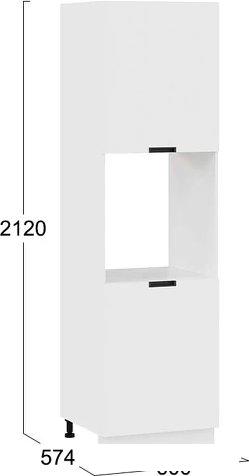 Шкаф напольный Трия Гренада 1П6 (белый/холст белый)