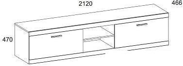 Тумба Anrex Oskar RTV 2S2NB Дуб Санремо