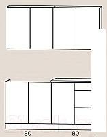 Готовая кухня Артём-Мебель Оля СН-114 без стекла МДФ 1.6м (мрамор серый/мрамор графитовый)