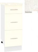 Шкаф напольный Кортекс-мебель Корнелия Лира НШ30р3ш (крем/королевский опал) Шкаф напольный Кортекс-мебель Корнелия Лира НШ30р3ш (крем/королевский опал)