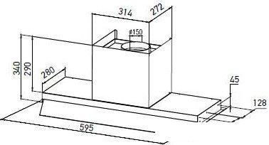 Кухонная вытяжка ZorG Aeria 1280 60 S (черный)