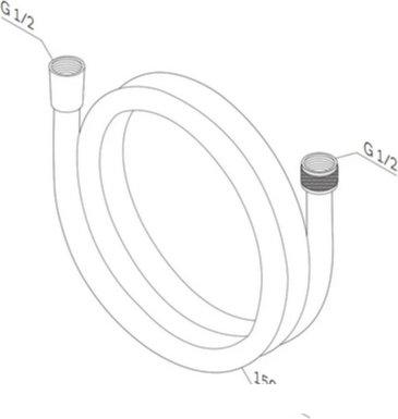 Душевой шланг AM.PM F0415B22