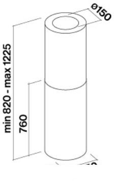 Кухонная вытяжка Falmec Polar/Black Design Island 35 800 м3/ч (черный)