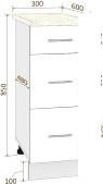 Шкаф напольный Кортекс-мебель Корнелия Лира НШ30р3ш (капучино/мадрид) Шкаф напольный Кортекс-мебель Корнелия Лира НШ30р3ш (капучино/мадрид)