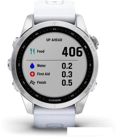 Умные часы Garmin Fenix 7S 42 мм (серебристый/белый)