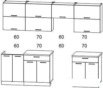 Кухня Интерлиния Мила Gloss 60-26 (бордовый/черный)