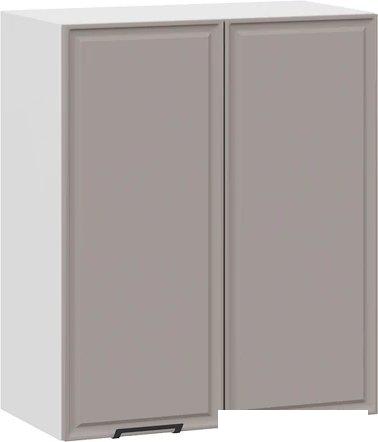 Шкаф навесной Трия Белладжио 1ВВ6 с двумя дверьми (белый/софт капучино)