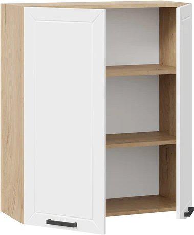 Шкаф навесной Трия Лорас 1ВВ8 с двумя дверями (дуб крафт золотой/холст белый)