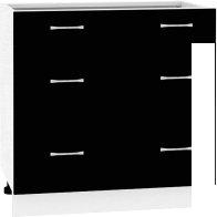 Шкаф напольный Кортекс-мебель Корнелия Лира НШ80р3ш без столешницы (черный)