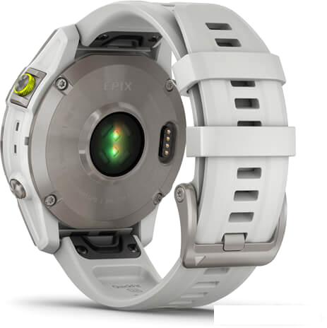 Умные часы Garmin Epix Sapphire Gen 2 (серебристый титан/белый)