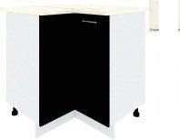 Шкаф напольный Кортекс-мебель Корнелия Лира НШУ угловой (черный/королевский опал)