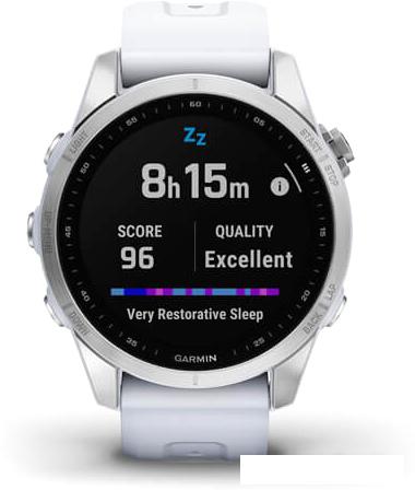 Умные часы Garmin Fenix 7S 42 мм (серебристый/белый)