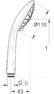Душевая лейка Grohe Euphoria (27221 000)