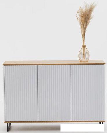 Комод Shtabe Royal 5051 эко (белый/дуб сантана/черный)