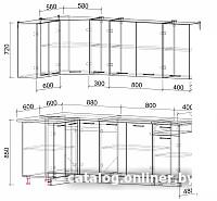 Готовая кухня Интерлиния Мила Лайт 1.2x2.1 (белый платинум/белый платинум/дуб бунратти) Готовая кухня Интерлиния Мила Лайт 1.2x2.1 (белый платинум/белый платинум/дуб бунратти)