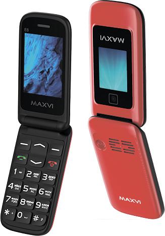 Кнопочный телефон Maxvi E8 (красный)
