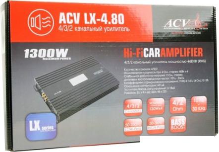 Автомобильный усилитель ACV LX-4.80