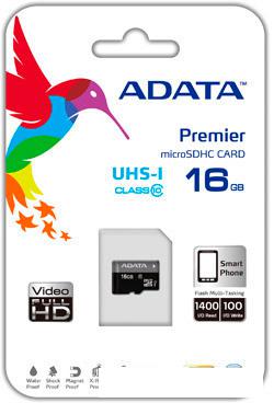Карта памяти A-Data Premier microSDHC UHS-I (Class 10) 16GB (AUSDH16GUICL10-R)