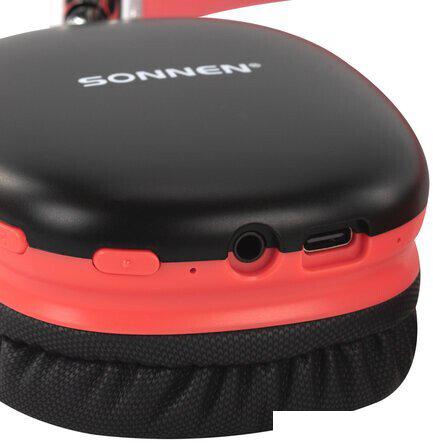 Наушники Sonnen HP-B12BR (черный/красный)