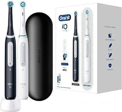 Комплект зубных щеток Oral-B iO Series 4 Duo (черный/белый)