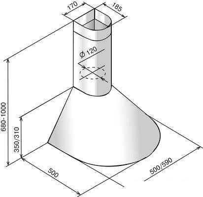 Кухонная вытяжка Elikor Эпсилон 60П-430-П3Л (белый/золото)