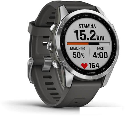 Умные часы Garmin Fenix 7S 42 мм (серебристый/графитовый)