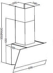 Кухонная вытяжка ZorG Air 1060 60 S (черный)