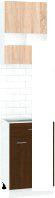Готовая кухня Кортекс-мебель Корнелия Экстра 50р1ш2д без столешницы (дуб сонома/венге)