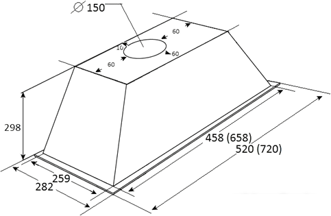 Кухонная вытяжка KUPPERSBERG Inlinea 72 B